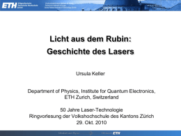Talk Geschichte des Lasers 29Oct10