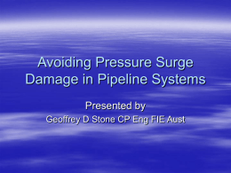 Avoiding Pressure Surge Damage in Pipeline Systems - Vent-O-Mat