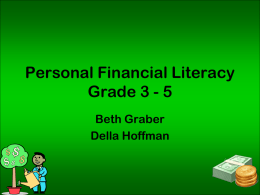 Personal Financial Literacy Grade 3