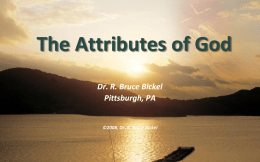 The Attributes of God – A PowerPoint Presentation