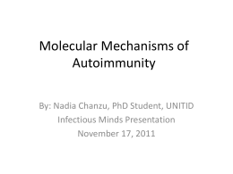 Autoimmunity - the IID and GHTP