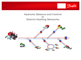 Hydronic Balance and Control of District Heating Networks