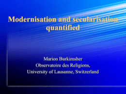 Modernisation and secularisation quantified