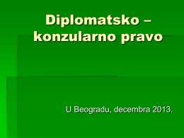 Diplomatsko – konzularno pravo