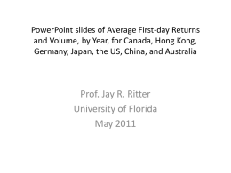 PowerPoint slides of Average First