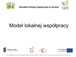 Prezentacja Modelu Lokalnej Współpracy