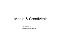 Creatief waarnemen - Media & Creativiteit