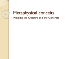 Metaphysical conceits