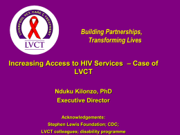 Disability and HIV presentation - National Council for Persons with