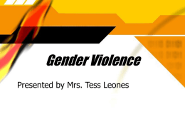gender violence - Bukal Life Care & Counseling Center