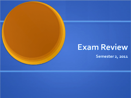 Exam Review - Dublin Schools
