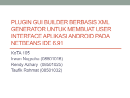Plugin Gui builder berbasis xml generator untuk membuat user