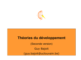 Théories du développement, par Guy Bajoit