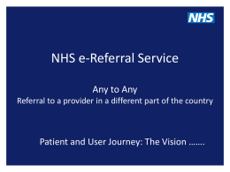 Go through the patient journey in a presentation