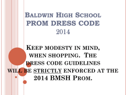 HHS PROM DRESS CODE