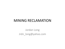 Mining Reclamation -