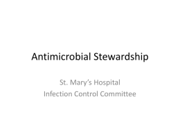 St Mary`s Antimicrobial Stewardship