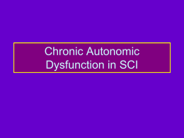 Autonomic dysfunction in SCI