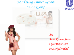 Marketing Project Report on Lux Soap
