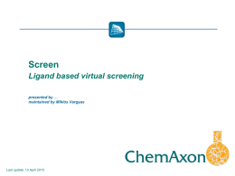 Screen - ChemAxon