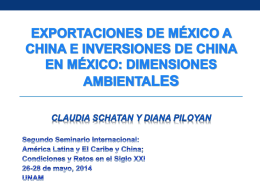 exportaciones de México a China - red ALC