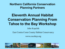 Regional Conservation Planning - Northern California Conservation