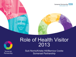 The role of the Health Visitor - Somerset children & young people