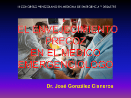Teorías del Envejecimiento - Sociedad Venezolana de Medicina de