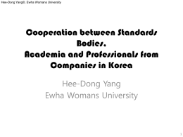 Cooperation between standards bodies, academia and