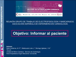 Objetivo: Informar al paciente - Asociación Española de enfermería