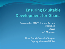 Ensuring Equitable Development for Ghana