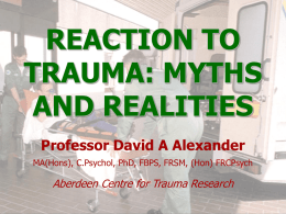 Myths and Realities, Professor David Alexander