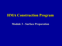 Module 3 HMA construction