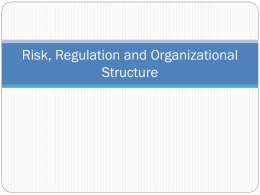 Risk, Regulation and Organizational Structure