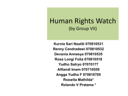 Human Rights Watch di Afrika