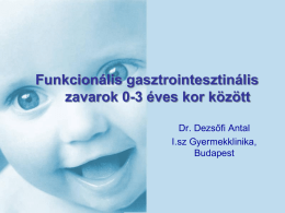 Funkcionális gasztrointesztinális zavarok 0