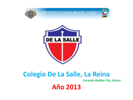 Lineas generales del Plan 2013 Colegio De La Salle
