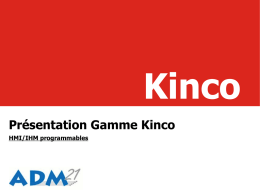 Présentation de la gamme des HMI-IHM Kinco ()