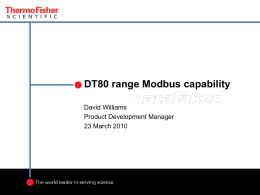 DT80 range Modbus capability
