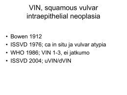 VIN, squamous vulvar intraepithelial neoplasia