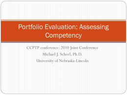 Portfolio Competency Benchmarks