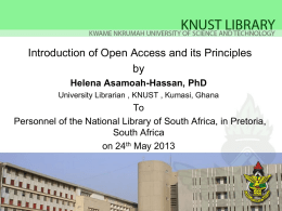 Introduction of Open Access and its Principles