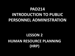 pad214 introduction to public personnel administration lesson