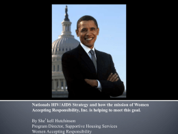 National HIV/AIDS Strategy - Women Accepting Responsibility