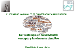 La Fisioterapia en Salud Mental: concepto y fundamento científico.