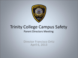 Trinity College Campus Safety Director Francisco Ortiz February 19