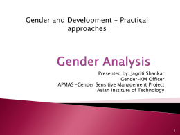 Gender analysis (EN) - APMAS Knowledge Network