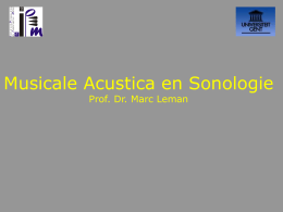 Grondslagen van Acustica en Sonologie