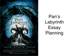 Pan`s Labyrinth essay plan