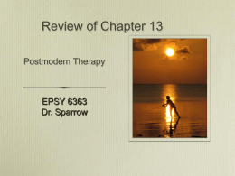 Review of Chapter 13 - Spiritual mentoring